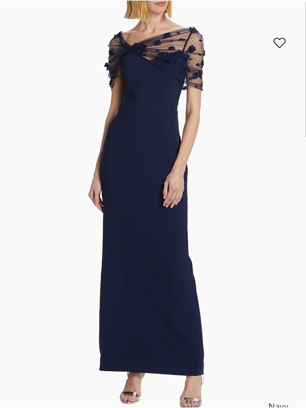 Theia Sophia beaded shawl dress